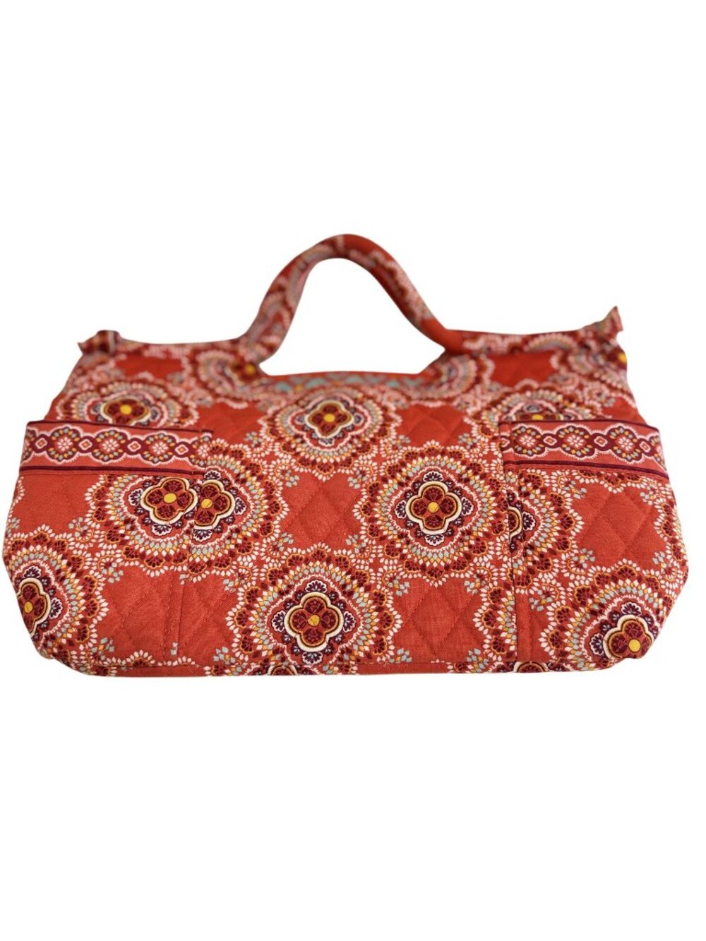 Vera Bradley PAPRIKA Quilted Handbag Zip Closure Interior Pockets Retired